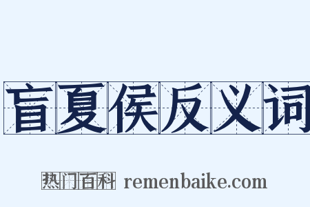 盲夏侯反义词是什么意思的图片